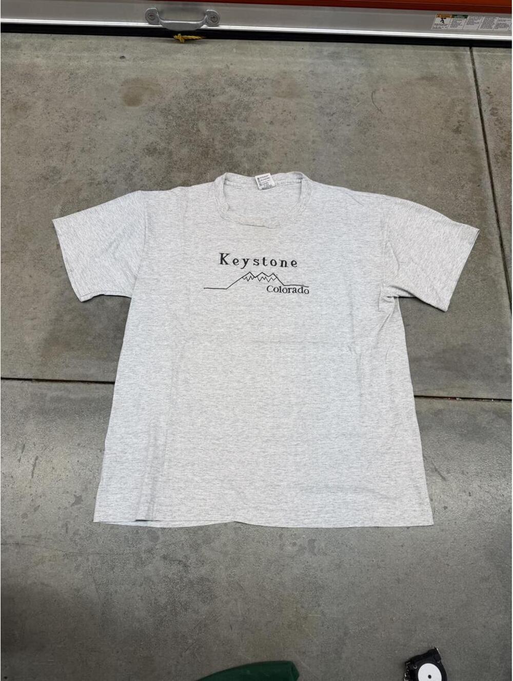 vintage keystone colorado destination mountain grey made in usa shirt size large